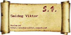 Smideg Viktor névjegykártya